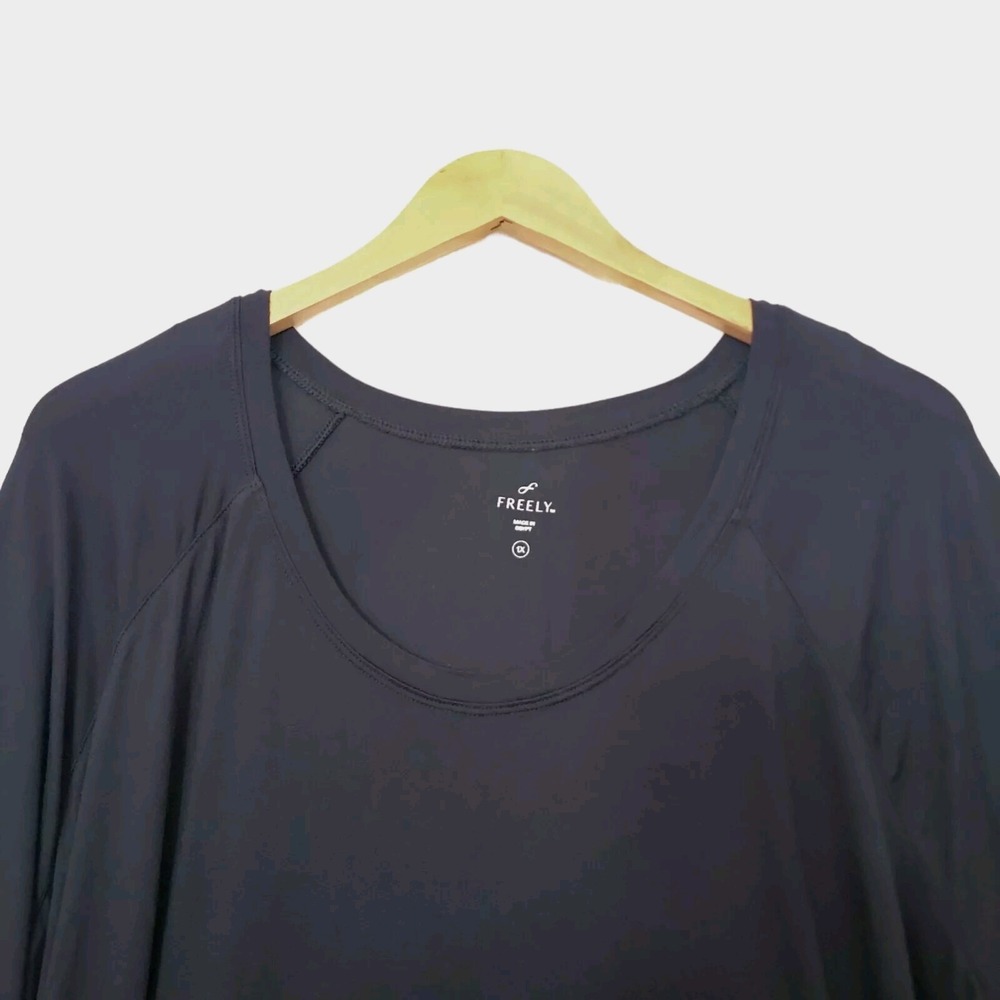 Free Fly Top Women's Long Sleeve Ruched Drawstring Athleisure Workout Gym Sz 1X - Picture 3 of 8